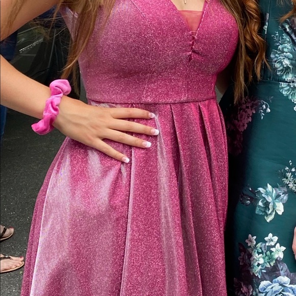 Homecoming dress  MAGENTA PINK SPARKLY - Picture 5 of 5